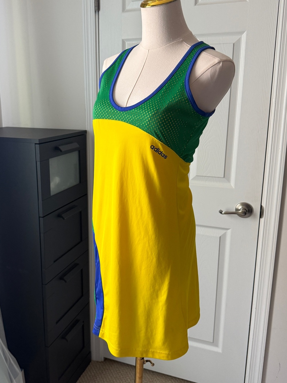 Rare Adidas 2006 FIFA World Cup Brazil Tennis Dress Yellow Green UK 12 US 8